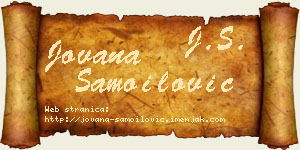 Jovana Samoilović vizit kartica